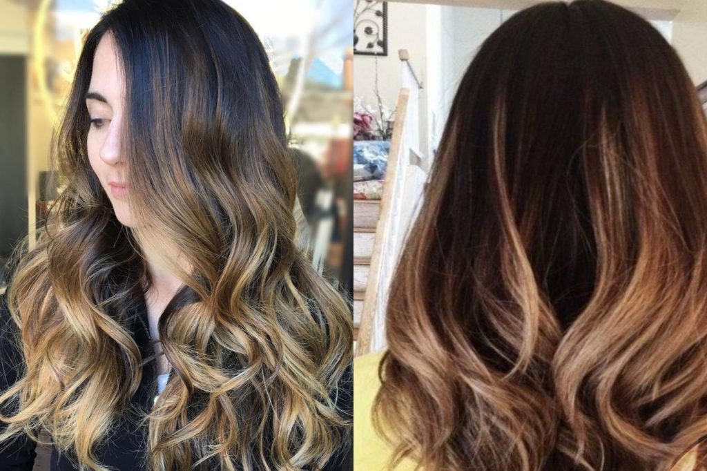 Shatush sur les cheveux noirs et bruns (50 photos)
